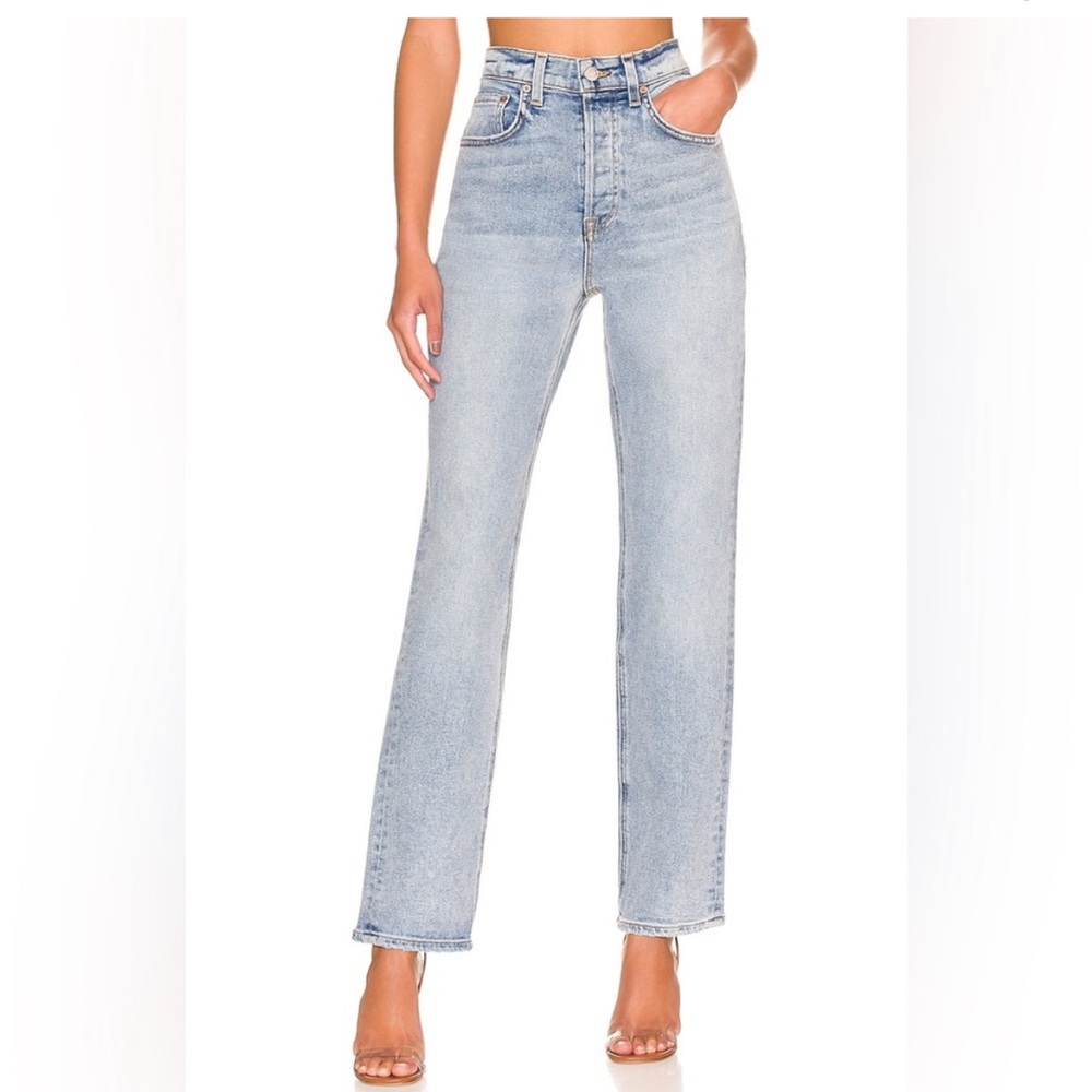 GRLFRND NWT Cassidy Jeans high rise straight stretch 28